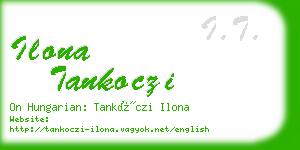 ilona tankoczi business card